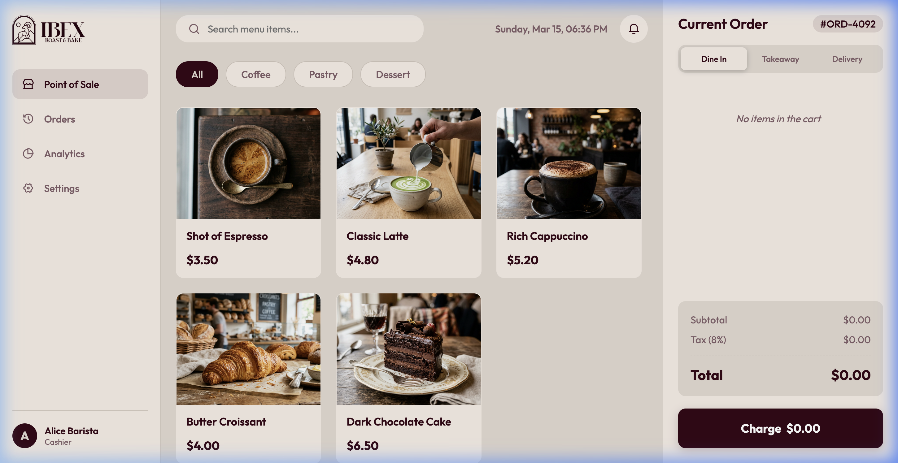 Point of Sale Interface